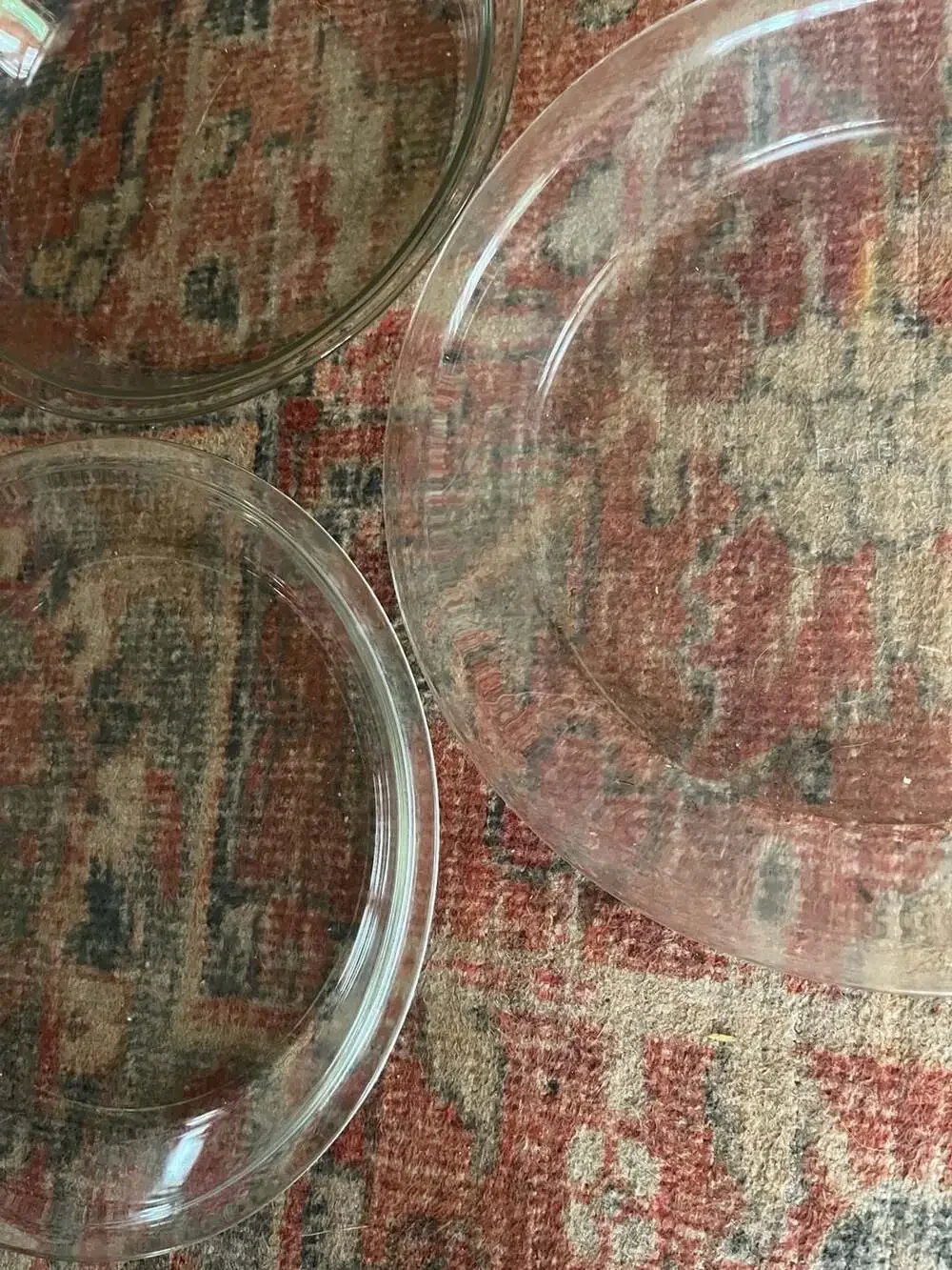 Lot of 7 Vintage Pyrex and Anchor Hocking Clear Glass Pie Plates